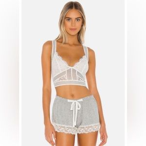 Free People Sitting Pretty white lace bralette in M